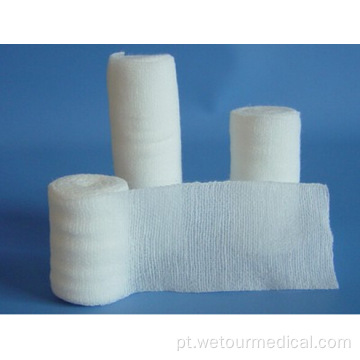 Ataduras médicas de algodão elástico de tecido liso branco atacado